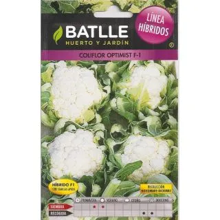 Compra COLIFLOR OPTIMIST F1 (0,35 gr. - Cerca de 120 Semillas). en la tienda online Fito Agrícola
