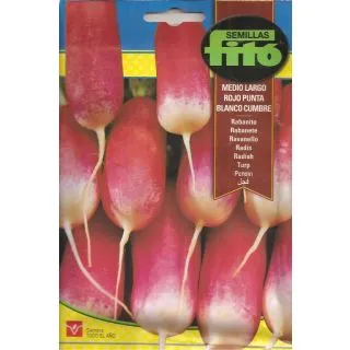 Compra RABANITO MEDIO LARGO ROJO PUNTA BLANCA CUMBRE (20 gr.) en la tienda online Fito Agrícola