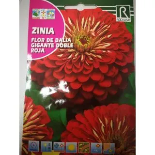 Compra ZINNIA FLOR DE DALIA DOBLE GIGANTE ROJA (4 gr.). en la tienda online Fito Agrícola