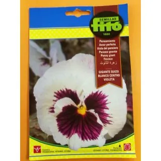 Compra PENSAMIENTO GIGANTE SUIZO BLANCO CENTRO VIOLETA (0,45 gr.). en la tienda online Fito Agrícola