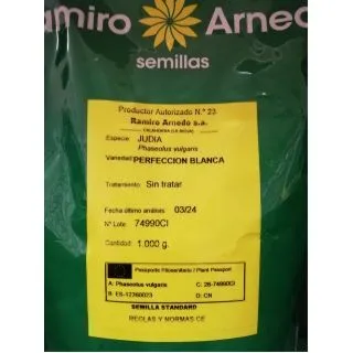 Compra JUDÍA PERFECCIÓN BLANCA CILÍNDRICA (1 Kgr.) en la tienda online Fito Agrícola