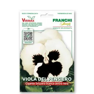 Compra PENSAMIENTO GIGANTE SUIZO BLANCO CENTRO NEGRO (10 gr.). en la tienda online Fito Agrícola