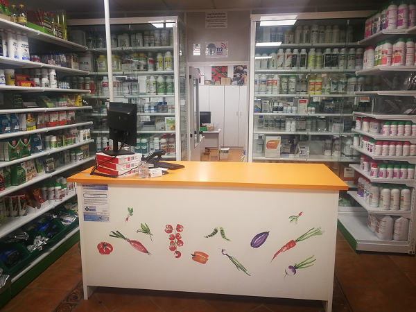 Mostrador de la tienda de tienda Fito Agrícola